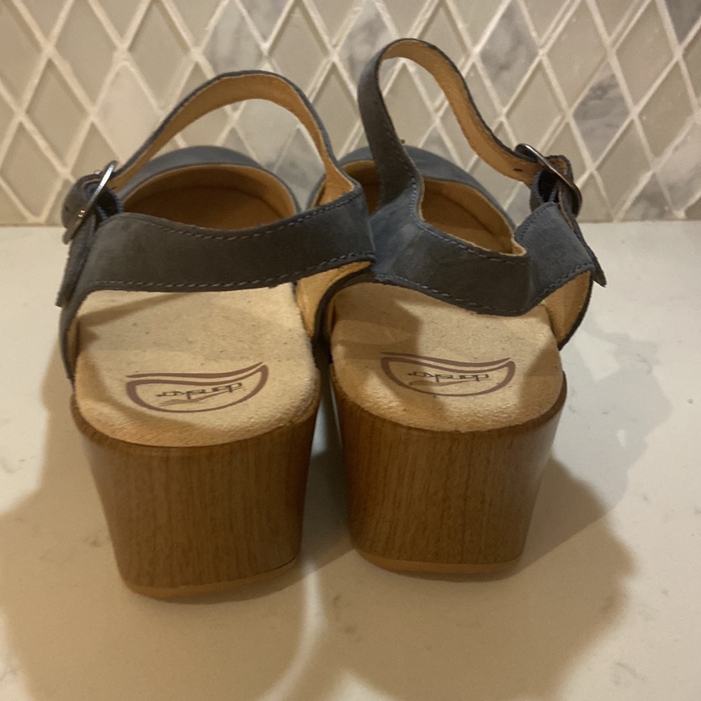 Dansko 'Sam' Leather Mary Jane Clog in Blue Size 42 - Picture 5 of 8